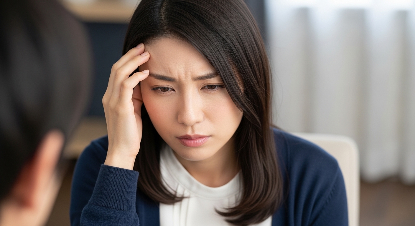 頭痛に悩む人